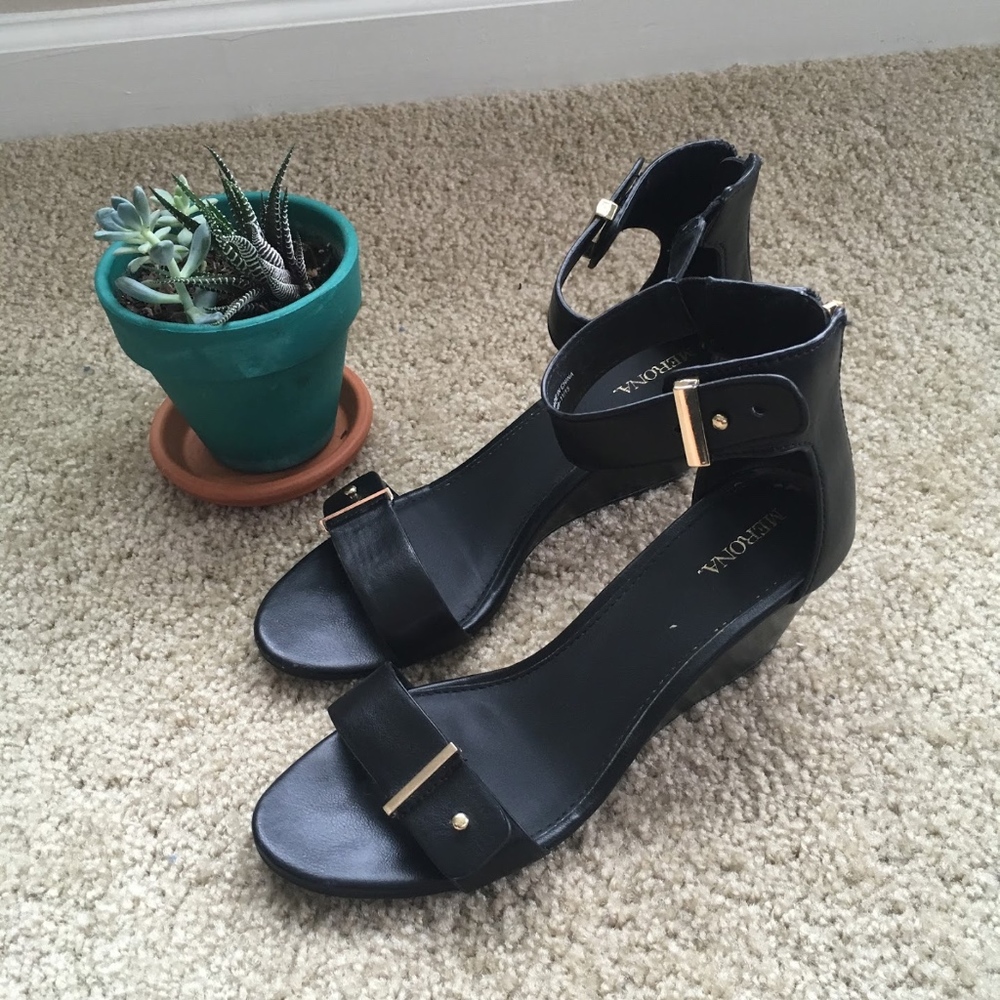 Target Black Wedge Ankle Strap Sandal
